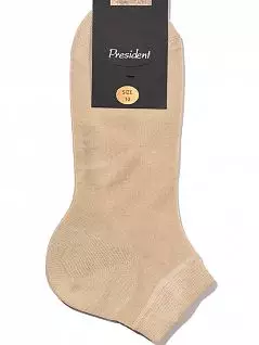 Мужские носки на деликатной резинке бежевого цвета President 213c52